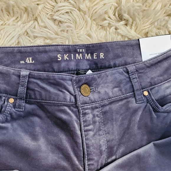 White | Black Gray velvet jeans - Picture 2 of 5